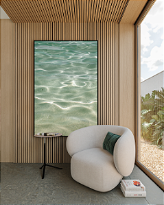Quadro Decorativo Verde Água - Artista Sofia Monzani