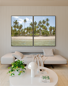 Conjunto com 02 Quadros Decorativos Boipeba - Artista Sofia Monzani