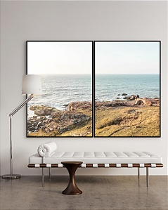 Conjunto com 02 Quadros Decorativos Imensidão na Galheta - Artista Sofia Monzani