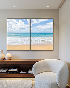 Conjunto com 02 Quadros Decorativos Infinitude - Artista Sofia Monzani