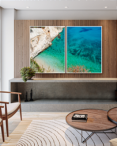 Conjunto com 02 quadros decorativos Dias de Verão