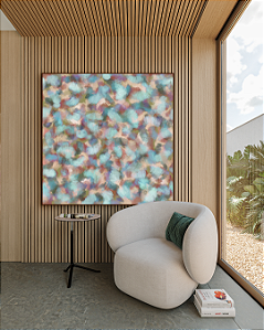 Quadro Decorativo Abstrato Cores Delicadas