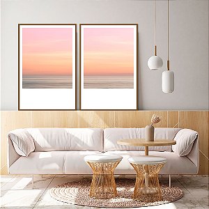 Conjunto com 02 quadros decorativos Horizonte