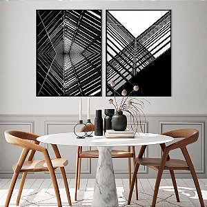 Conjunto com 02 quadros decorativos Urbano