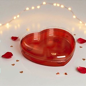 Caixa Acrílica Coração Vermelha16,8 x 15 x 4,5cm - Cromus - Rizzo