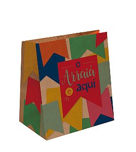 Saco Papel Kraft Delivery Arraiá Festa Junina - 01 unidade - Cromus - Rizzo