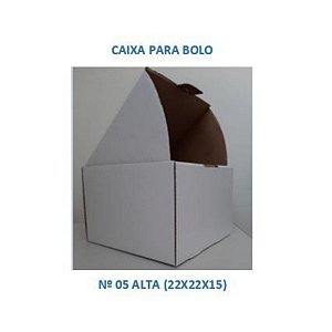 Caixa para Bolo 22x22x15 cm - Nº 05 ALTA - Niagara