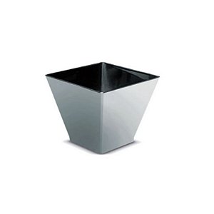 Mini Cumbuca Quadrada Prata - 12 unidades - 60 ml - Rizzo