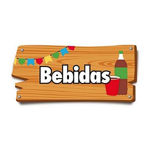 Placa de Sinalização Bebidas Festa Junina - 01 unidade - Cromus - Rizzo