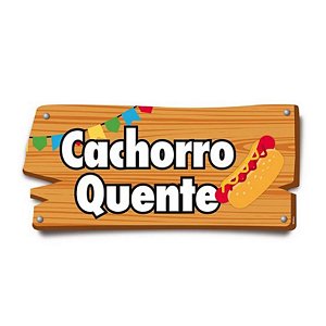 Placa de Sinalização Cachorro Quente Festa Junina - 01 unidade - Cromus - Rizzo