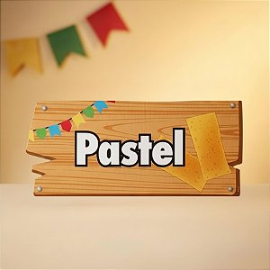 Placa de Sinalização Pastel Festa Junina - 01 unidade - Cromus - Rizzo Festas