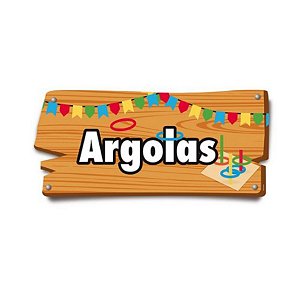 Placa de Sinalização Argolas Festa Junina - 01 unidade - Cromus - Rizzo