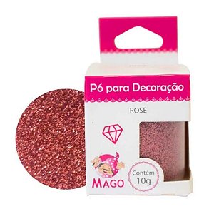 Pó para decoração - Rose - 10g - Mago