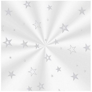 Saco Transparente Decorado Estrela Prata - 10x14cm - 100 unidades - Cromus - Rizzo 