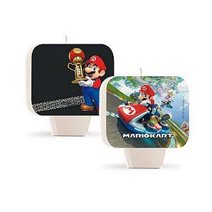 Vela Dupla Face Festa Mario Kart - Cromus - Rizzo Festas