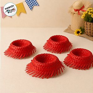 Forminha para Doces Chapeuzinho De Palha Vermelho - 12 Unidades - Cromus Festas - Rizzo Festas