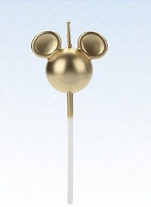 Vela Mickey 360 Dourada Disney Silver Festas Rizzo