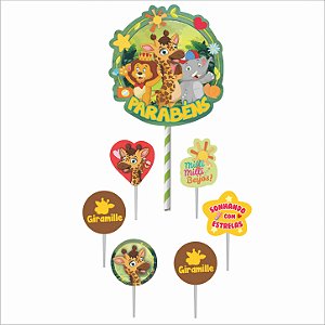 Topo de Bolo Impresso - Giramille - 01unidade - Piffer - Rizzo