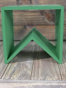 Suporte para Doces em Madeira Bandeirinha Rústico Verde - 20cm x 20cm - Rizzo