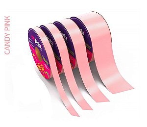 Rolo Fita Lisa Candy Pink - 20mm x 50m - EmFesta