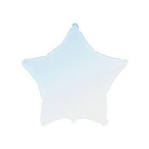 Balão de Festa Metalizado 20" 50cm - Estrela Cromado Gradient Azul Baby - 01 Unidade - Flexmetal - Rizzo
