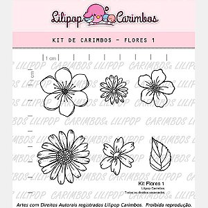 Carimbo Flores 1 Cod 31000027 - 01 Unidade - Lilipop Carimbos - Rizzo