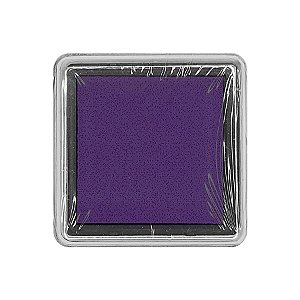 Almofada para Carimbo em Plástico e Espuma - Carimbeira Roxo 2,5x2,5cm - 01 Unidade - Rizzo