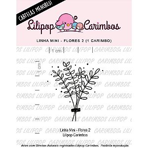 Carimbo Mini Flores 2 - Cod 31000053 - 01 Unidade - Lilipop Carimbos - Rizzo