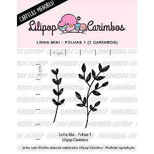 Carimbo Mini Folhas 1 - Cod 31000054 - 01 Unidade - Lilipop Carimbos - Rizzo