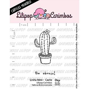 Carimbo Mini Cacto - Cod 31000057 - 01 Unidade - Lilipop Carimbos - Rizzo