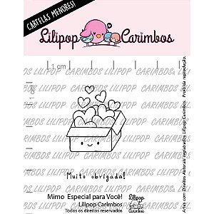 Carimbo Mini Um Mimo Especial para Voce Cod 31000065 - 01 Unidade - Lilipop Carimbos - Rizzo