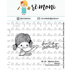 Carimbo M  Menina Amor Cod 41000068 - 01 Unidade - Lilipop Carimbos - Rizzo