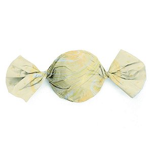 Folha Trufa Marmore Marfim 14,5x15,5 - 100 unidades - Cromus - Rizzo Confeitaria