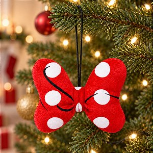 Enfeite para Pendurar Laço Minnie 10cm - 01 unidade Natal Disney - Cromus - Rizzo