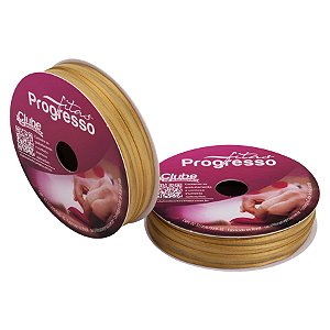 Fita Voal com Cetim Progresso 7mm nº1 - 10m Cor 228 Ouro - 01 unidade