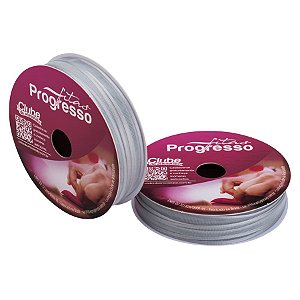 Fita Voal com Cetim Progresso 7mm nº1 - 10m Cor 375 Platina - 01 unidade