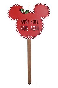 Pick Grande para Jardim para Decoração Mickey Pare Vermelho 90cm - 01 unidade Natal Disney - Cromus - Rizzo
