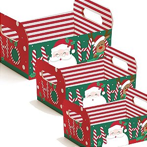Caixote de Papel Amigos Natal - Cromus - Rizzo Confeitaria e Festas