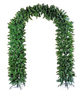 Arco Festão Verde com 1466 Hastes 250cm - 01 unidade - Cromus Natal - Rizzo Confeitaria