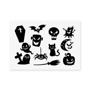 Cartela Transfer Adesivo Halloween - Sortido - 01 unidade - Rizzo
