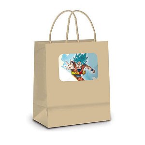 Sacola de Papel Kraft P Festa Dragon Ball Super 10 unidades - Rizzo
