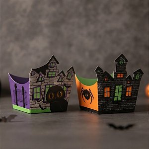 Forminha Cachepot Dia do Terror Halloween 5,5x5,5x6 - 24 Unidades - Cromus - Rizzo