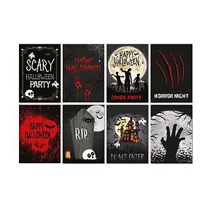 Cartaz Decorativo Noite do Terror Halloween 25x35cm 8 Unidades - Cromus - Rizzo