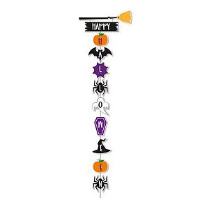 Enfeite Para Porta "Happy Halloween" - 01 unidade - Cromus - Rizzo