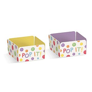 Forminha para Doces Festa Fidget Toys - Lilás e Amarelo - 24 unidades - Cromus - Rizzo