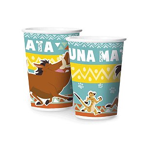 Copo de Papel Festa Rei Leão - 180ml -12 unidades - Regina - Rizzo