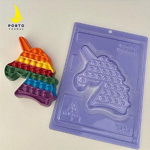 Forma de Acetato Especial "Unicórnio Pop It Fidget " - 1216 - 01 Unidade - Porto Formas -