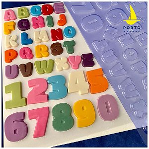 Forma de Acetato Especial "Alfabeto + Números Médio" - 878 - 01 Unidade - Porto Formas - Rizzo