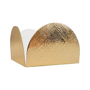 Forminha para Doces 4 Pétalas (3,5cm x 3,5cm x 2,5cm) - Dourado 50 uni- Assk - Rizzo Confeitaria