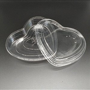 Embalagem Transparente Coração C/ Tampa - G620 - 10 Un - Galvanotek - Rizzo
